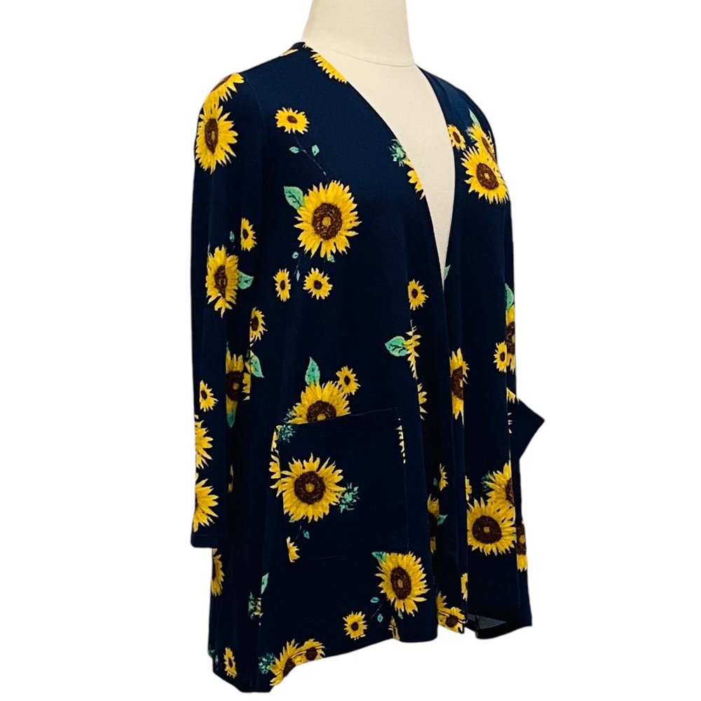 Sunflowers Cardigan M - Picture 3 of 16